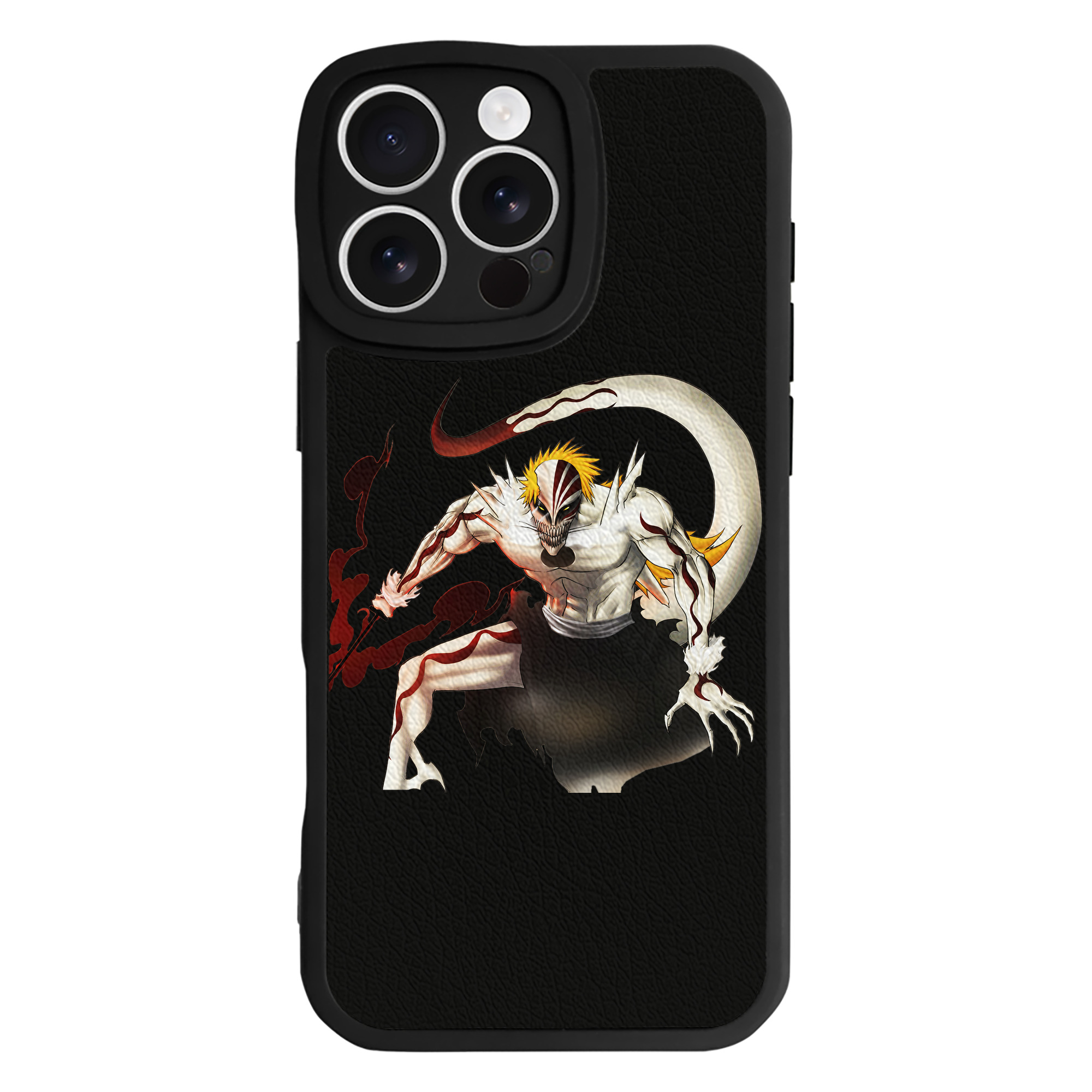 （画像用） ブリーチ 黒崎一護（くろさき いちご）BLEACH Kurosaki Ichigo 【iPhone 16シリーズ対応】シリコンスマホケース（レザー調） 材質：シリコン